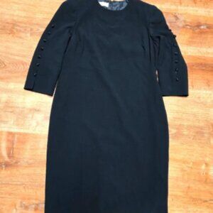 🇺🇸Vintage Lourdes Chavez Black Sheath Dress with Crew Neck Size 12